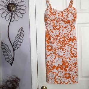 Tommy Bahama Orange & White Dress - Size Large